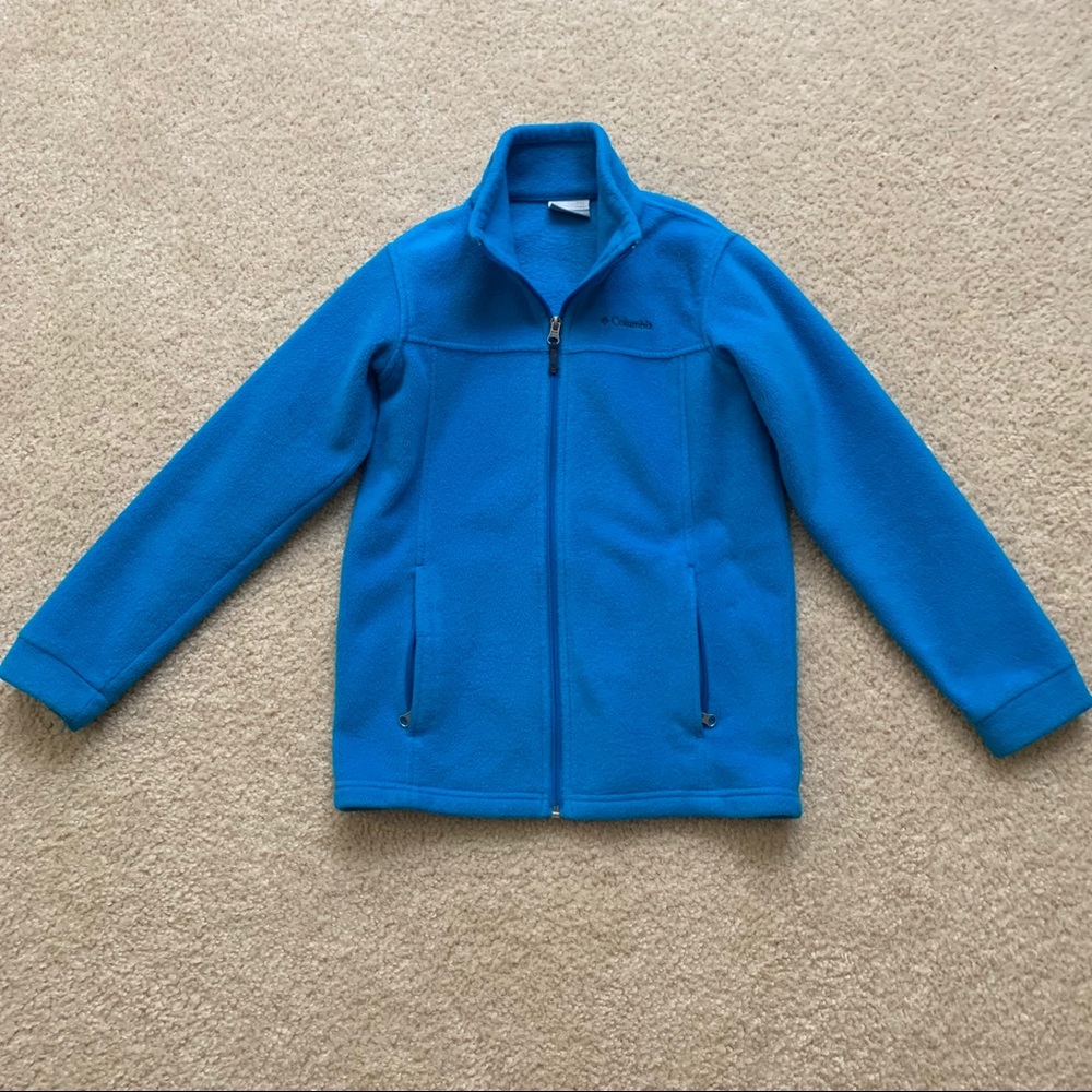 Girls Columbia Blue Fleece Jacket M (10/12)